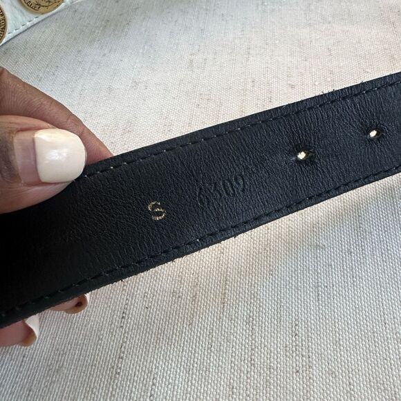 Leatherrock White Leather Coin Finished Statement Belt S main image 3